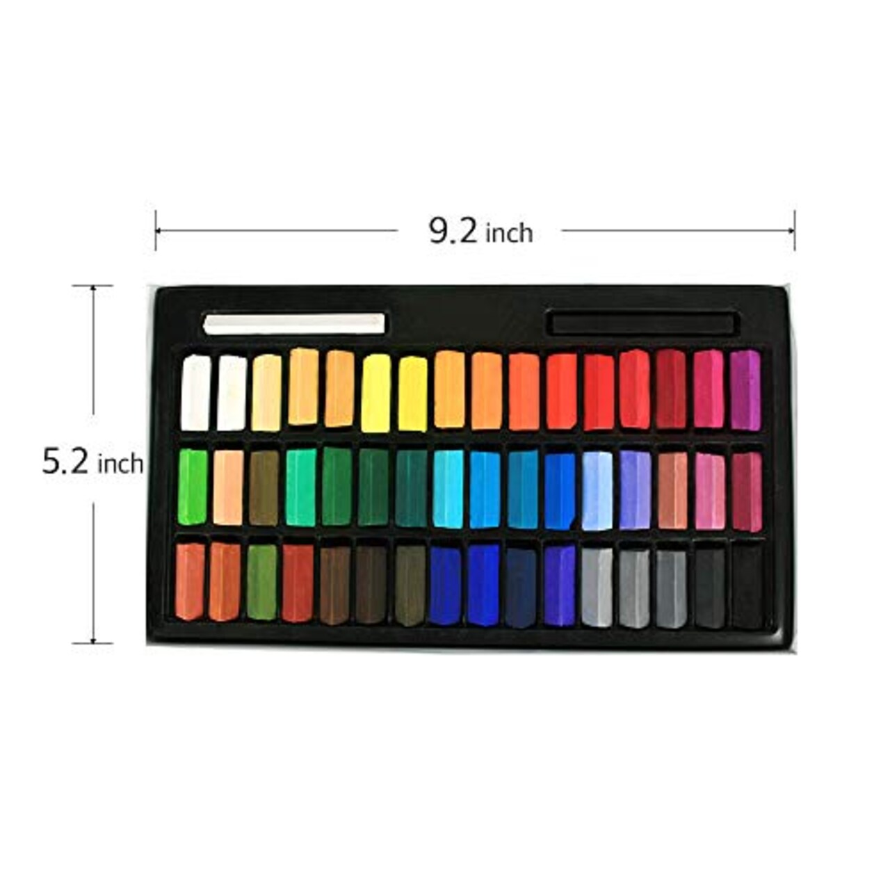Soft Chalk Pastels 48 Colors + 2 Non-Toxic Art Supplies Drawing Media for Artists Stick Pastels for Professional Use, Kids, and Nail Art Pan Chalk Pastels